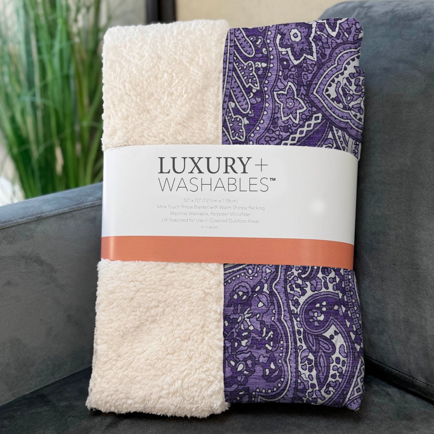 Addison Rugs Woven Blocks Purple Washable Indoor-Outdoor Rug