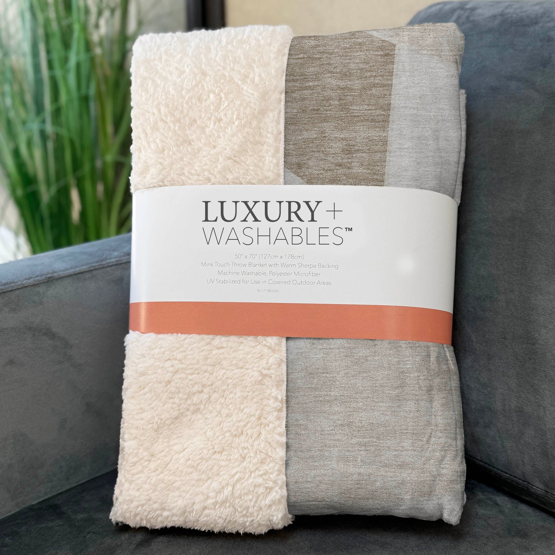 Addison Rugs Gentle Waves Taupe Washable Indoor-Outdoor Rug