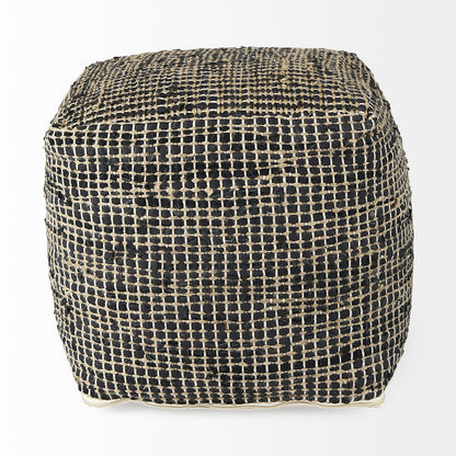 Mercana Aalia Neutral Tones Leather Pouf