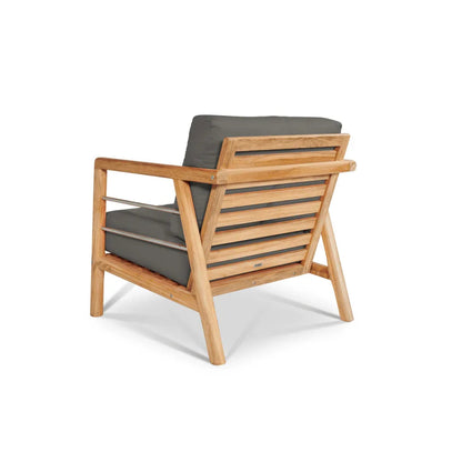 Aalto Teak Patio Deep Sofa Set with Sunbrella 4PC - LOOMLAN - HiTeak - Outdoor Sofas & Loveseats