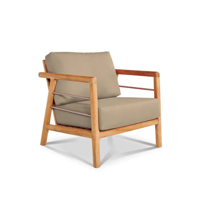 Aalto Teak Patio Deep Sofa Set with Sunbrella 4PC - LOOMLAN - HiTeak - Outdoor Sofas & Loveseats