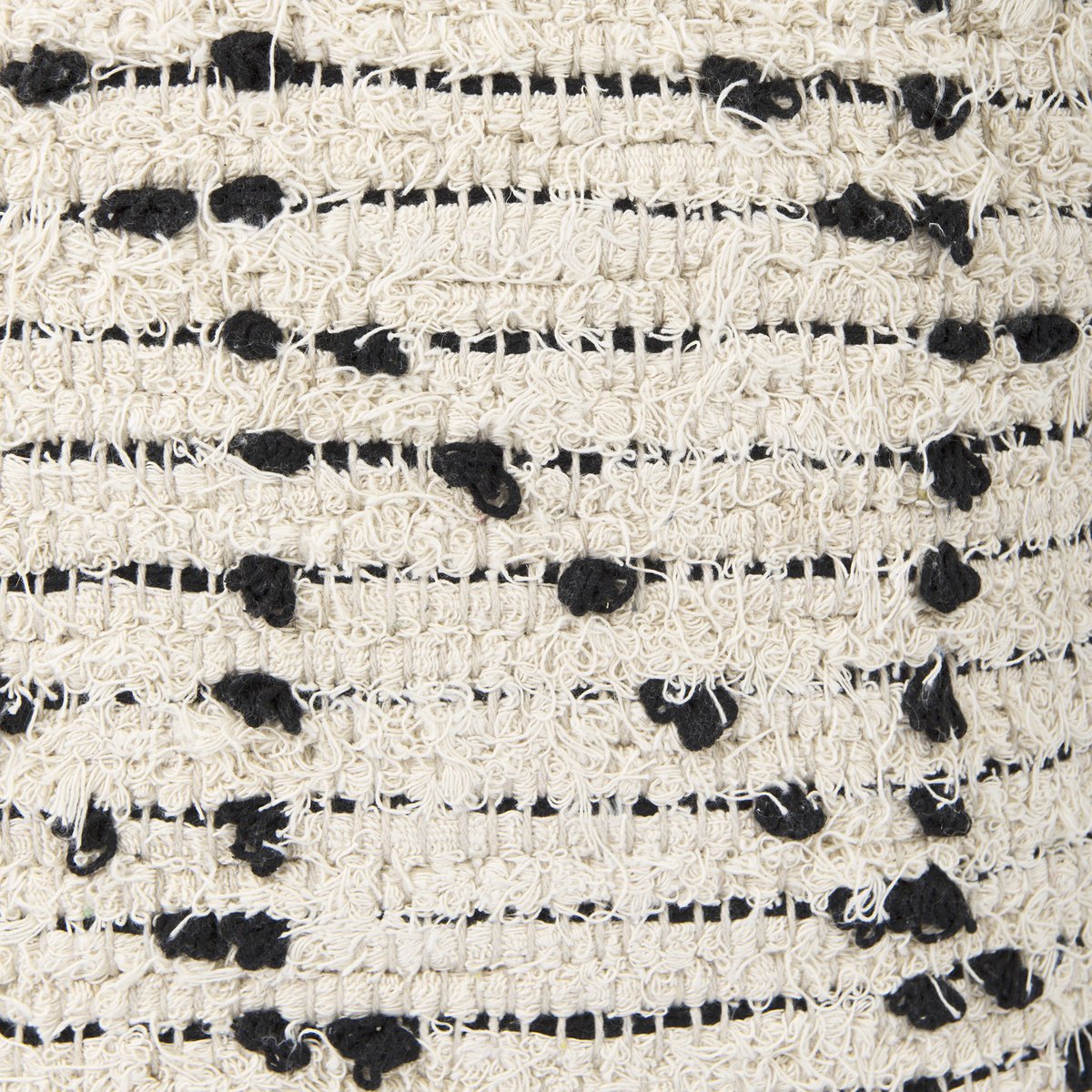 Mercana Aarohi Cream Cotton Patterned Pouf