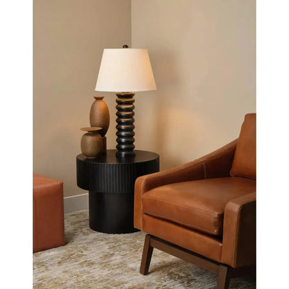 Abacus Hand-Carved Wooden Table Lamp