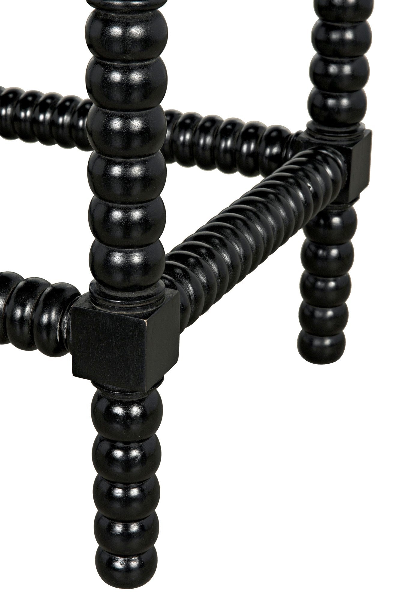 Abacus Wood Black Counter Stool-Counter Stools-Noir-Sideboards and Things