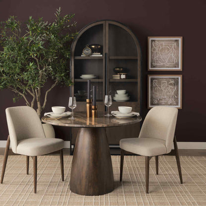 Mercana Abbie Leather Armless Dining Chair 2PC