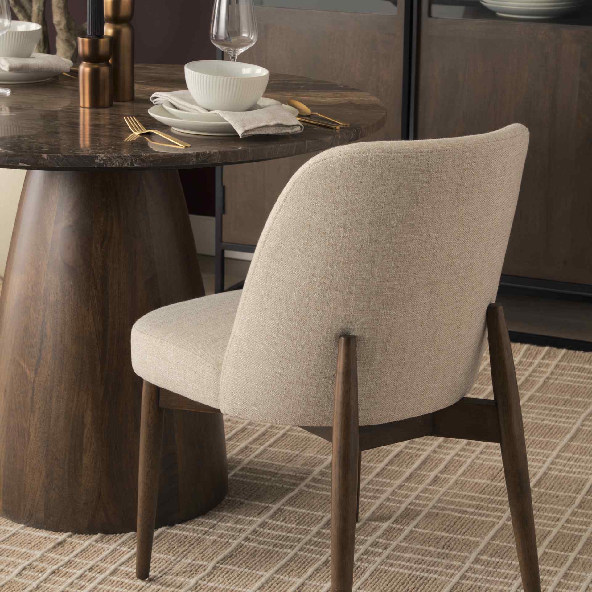 Mercana Abbie Leather Armless Dining Chair 2PC