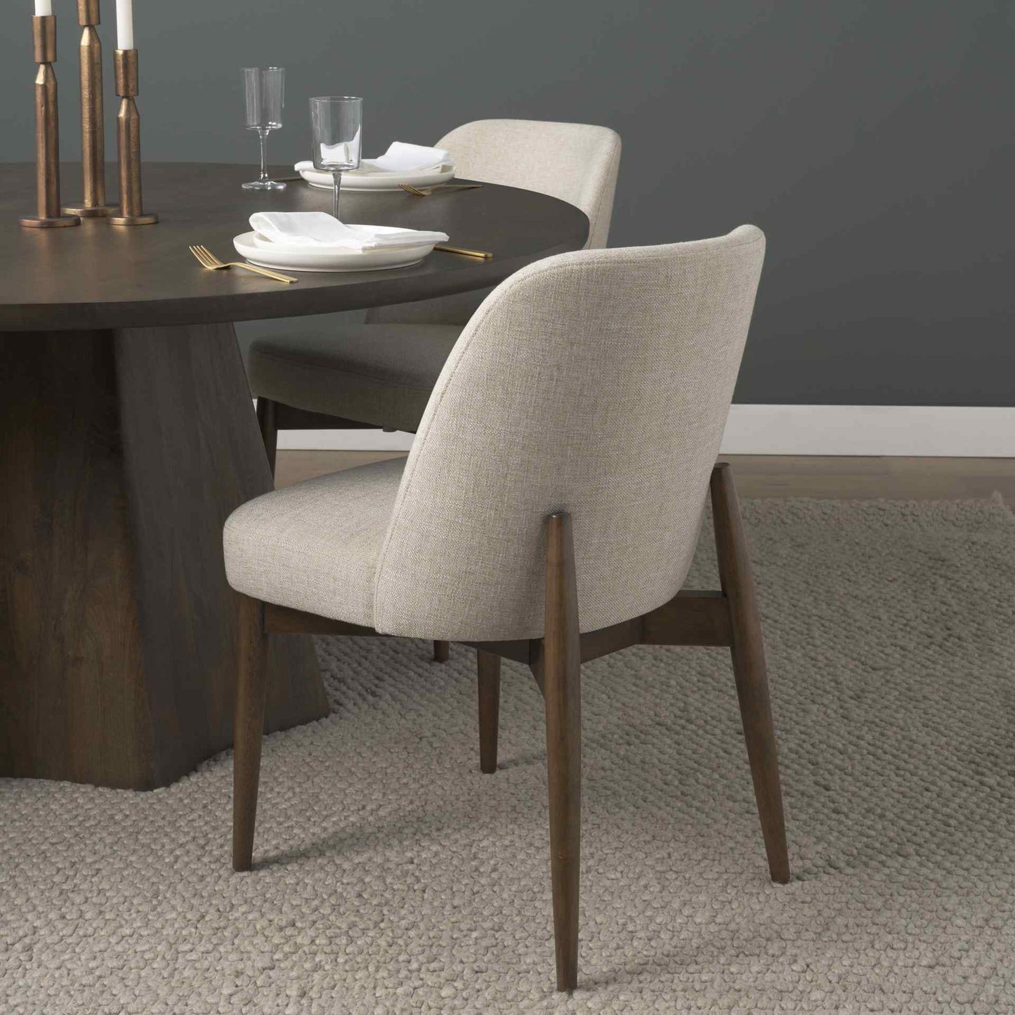 Mercana Abbie Leather Armless Dining Chair 2PC