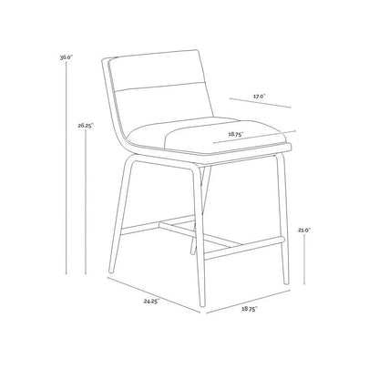 SUNPAN Abilene Counter Stool With Stylish Comfort