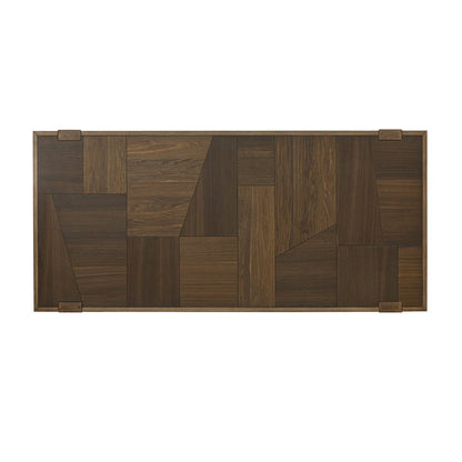 LH Home Abstract Wooden Rectangular Dining Table
