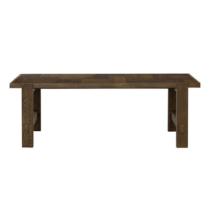 LH Home Abstract Wooden Rectangular Dining Table