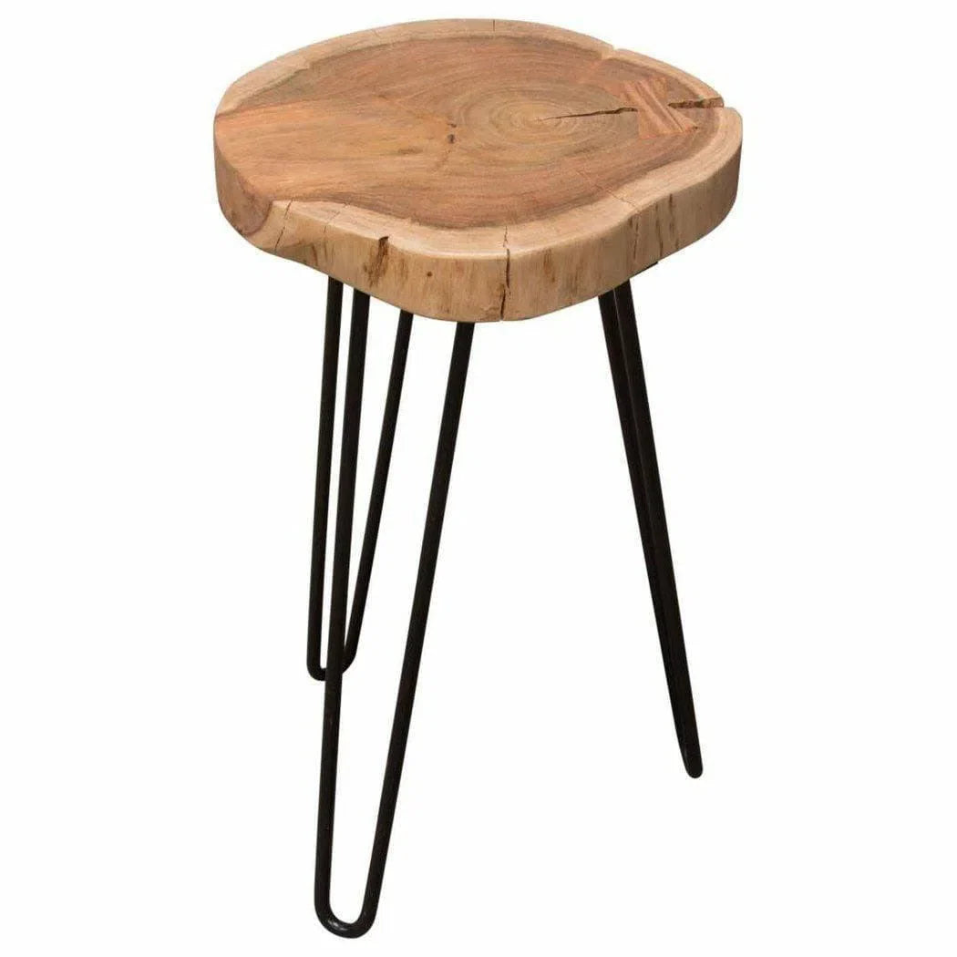 Acacia One of a Kind Live Edge Accent Table Black Hairpin Legs Side Tables Sideboards and Things  By Diamond Sofa