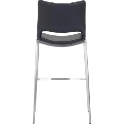 Zuo Modern Ace Black & Silver Bar Chair (Set of 2)