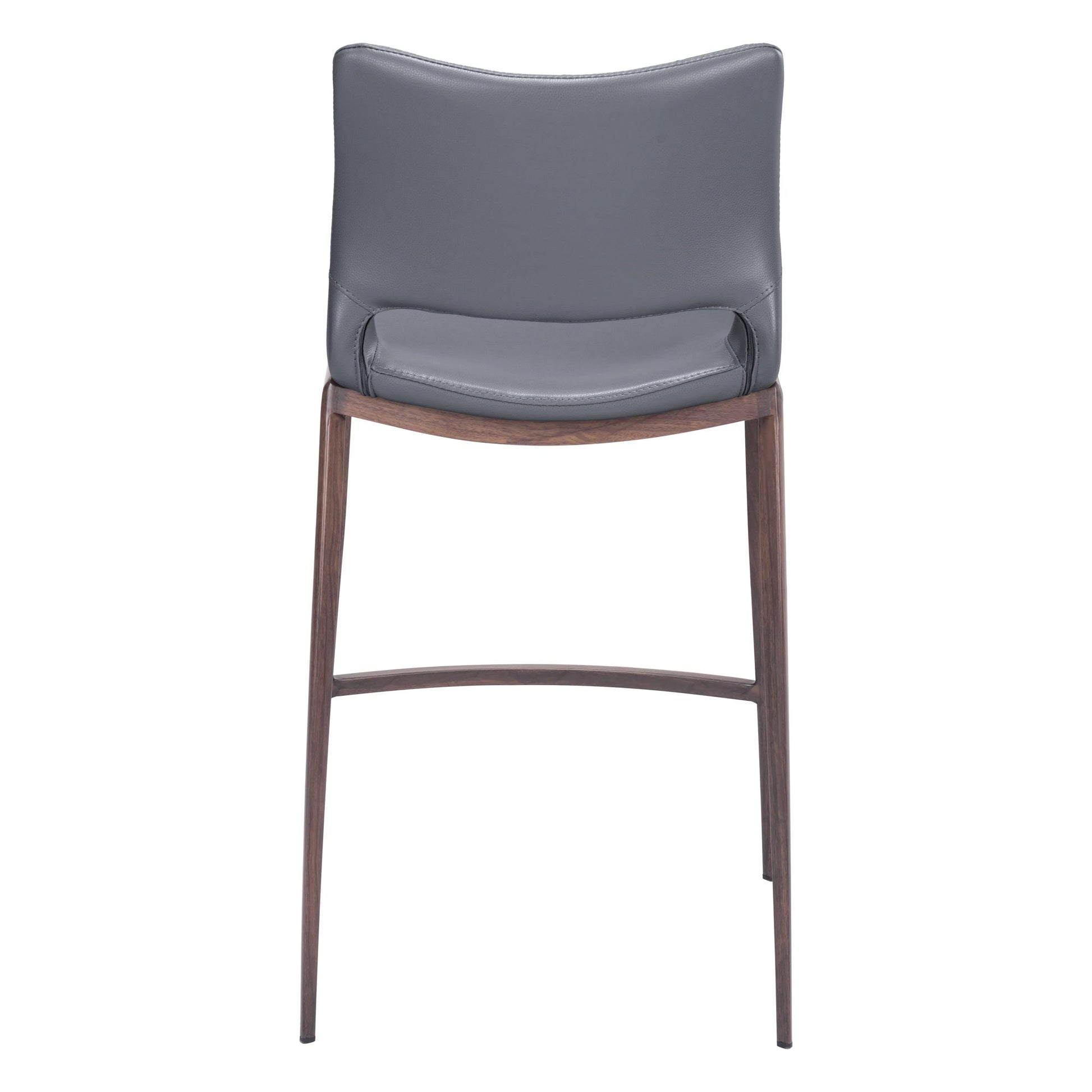 Ace Counter Chair (Set of 2) Dark Gray & Walnut Counter Stools LOOMLAN By Zuo Modern