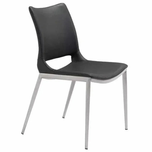 Zuo Modern Ace Leather Armless Dining Chair 2PC