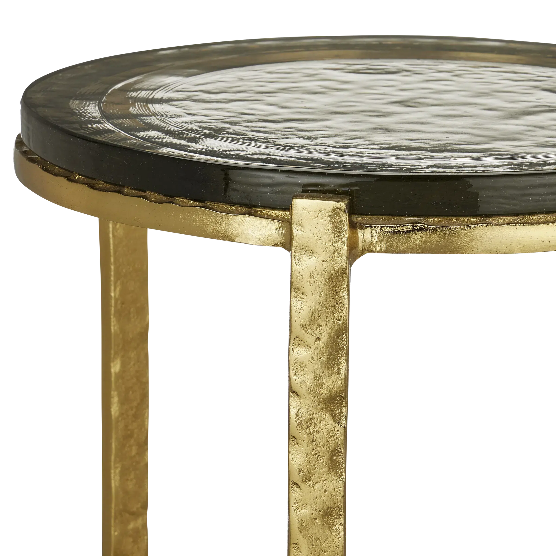 Acea Gold Accent Table-Side Tables-Currey & Co-Sideboards and Things