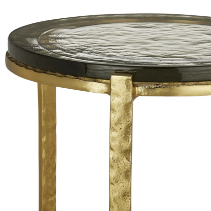 Acea Gold Accent Table-Side Tables-Currey & Co-Sideboards and Things