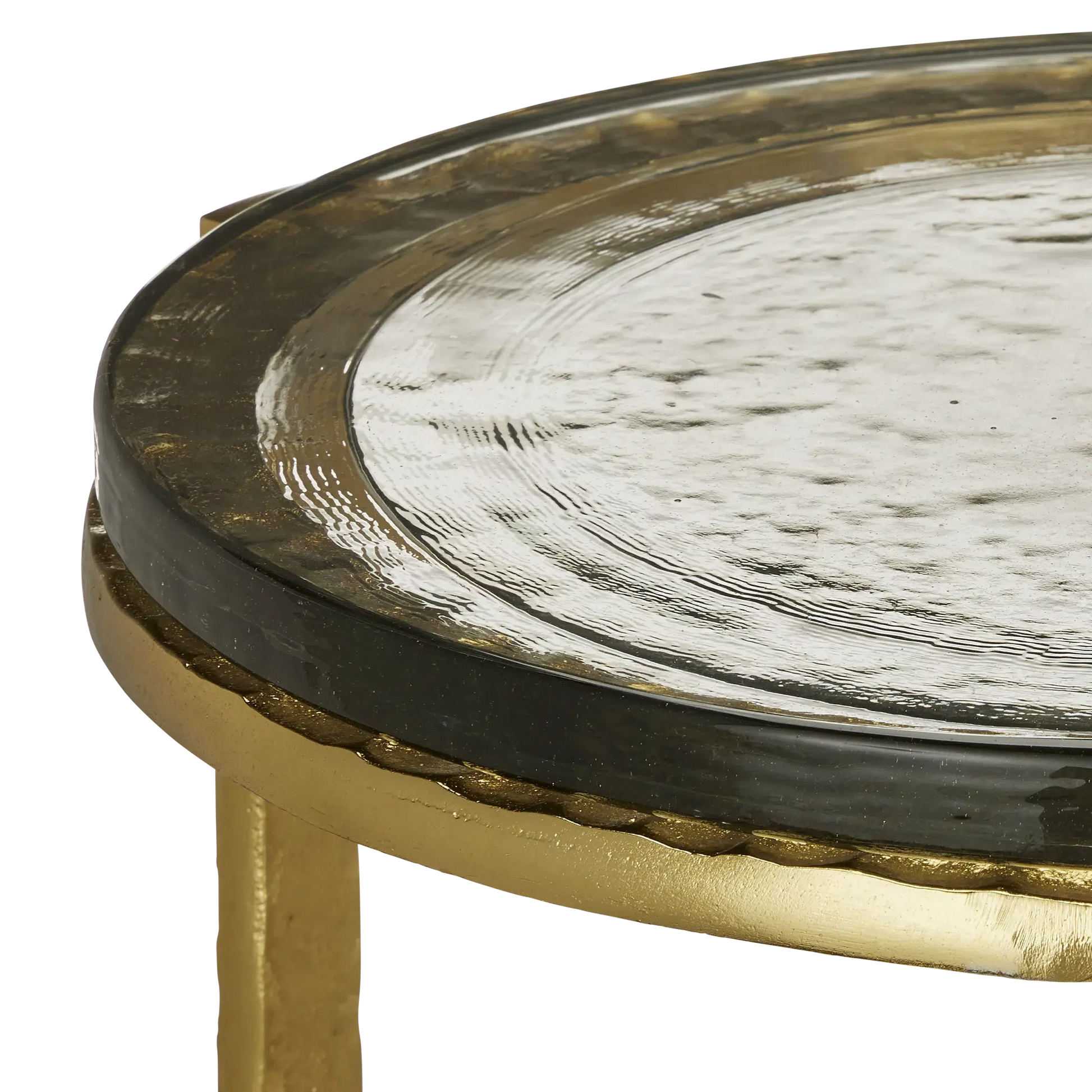 Acea Gold Accent Table-Side Tables-Currey & Co-Sideboards and Things