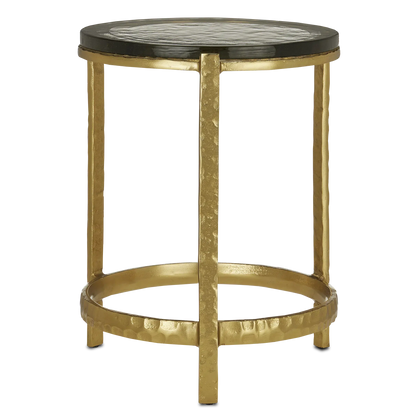 Acea Gold Accent Table-Side Tables-Currey & Co-Sideboards and Things