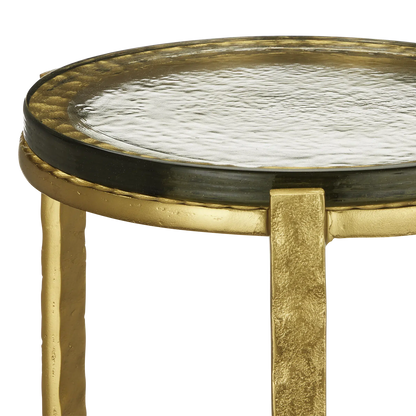 Acea Gold Drinks Table-Side Tables-Currey & Co-Sideboards and Things