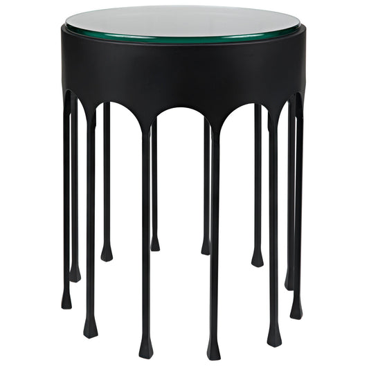 Achille Side Table, Black Steel-Side Tables-Noir-Sideboards and Things