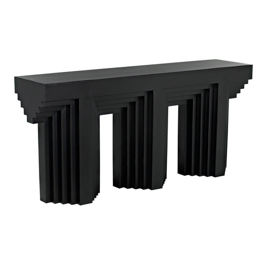 Acropolis Black Console Table-Console Tables-Noir-Sideboards and Things