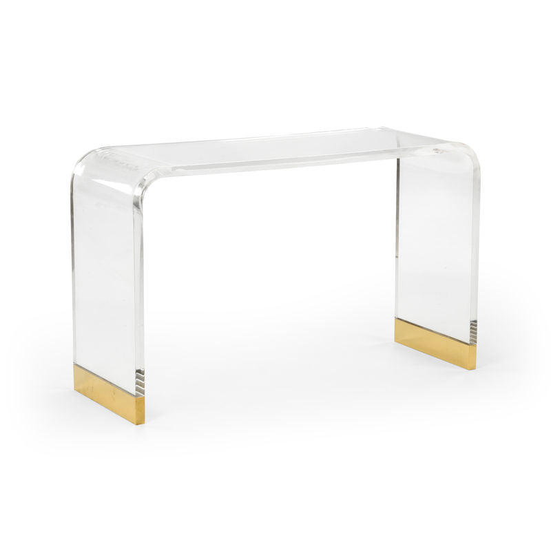 Chelsea House Acrylic Waterfall  Clear Console Table