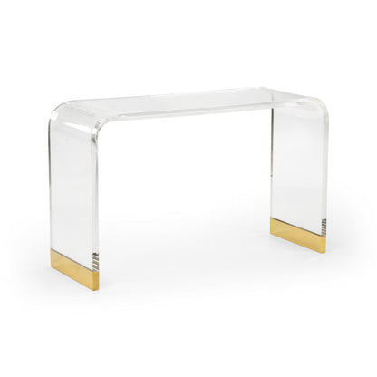 Chelsea House Acrylic Waterfall  Clear Console Table