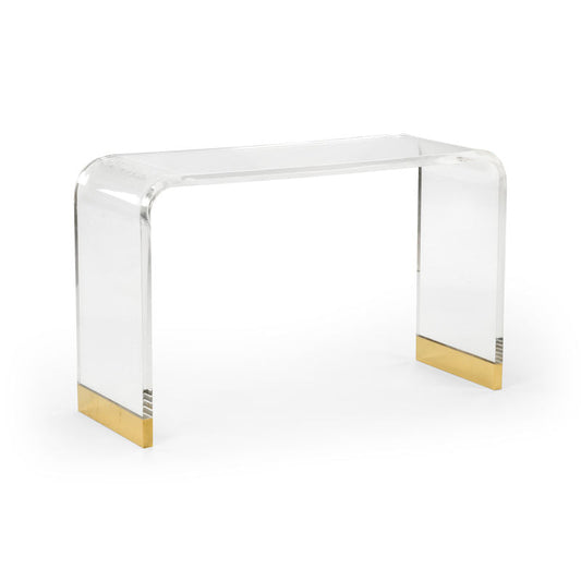 Chelsea House Acrylic Waterfall  Clear Console Table