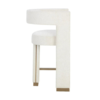 Adamina Polyester Upholstered Counter Stool