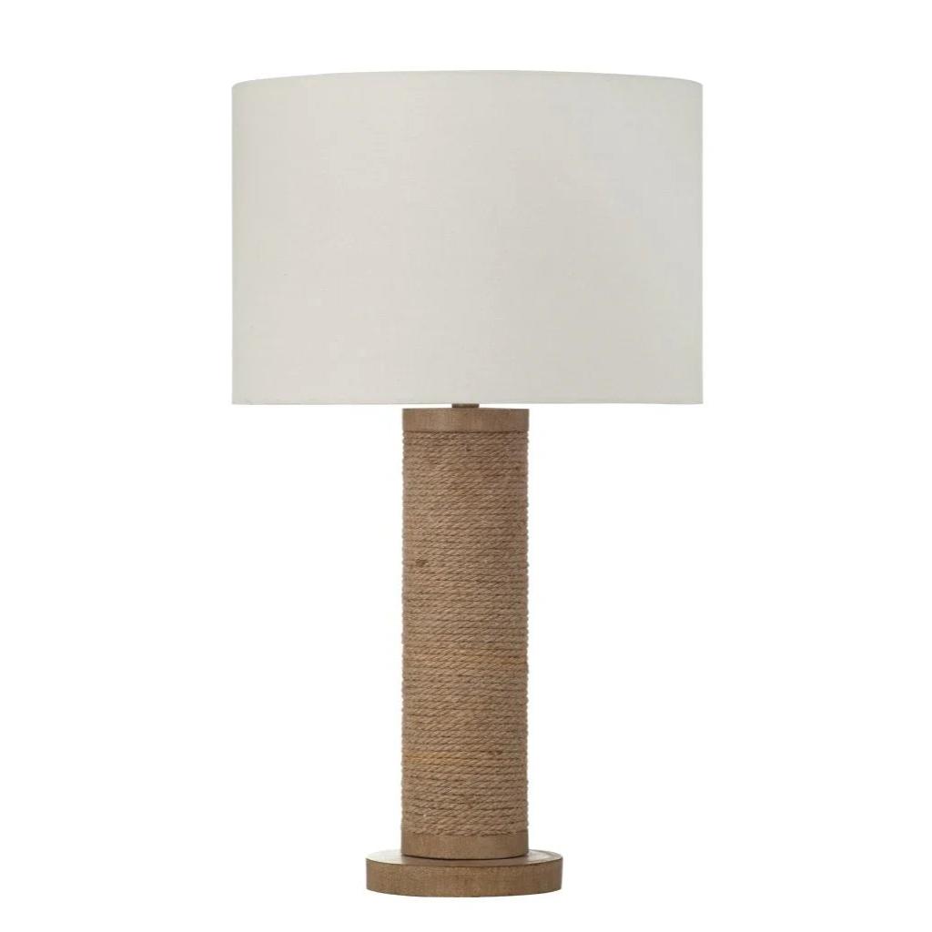 Bassett Mirror Adams Natural Rope Base Table Lamp