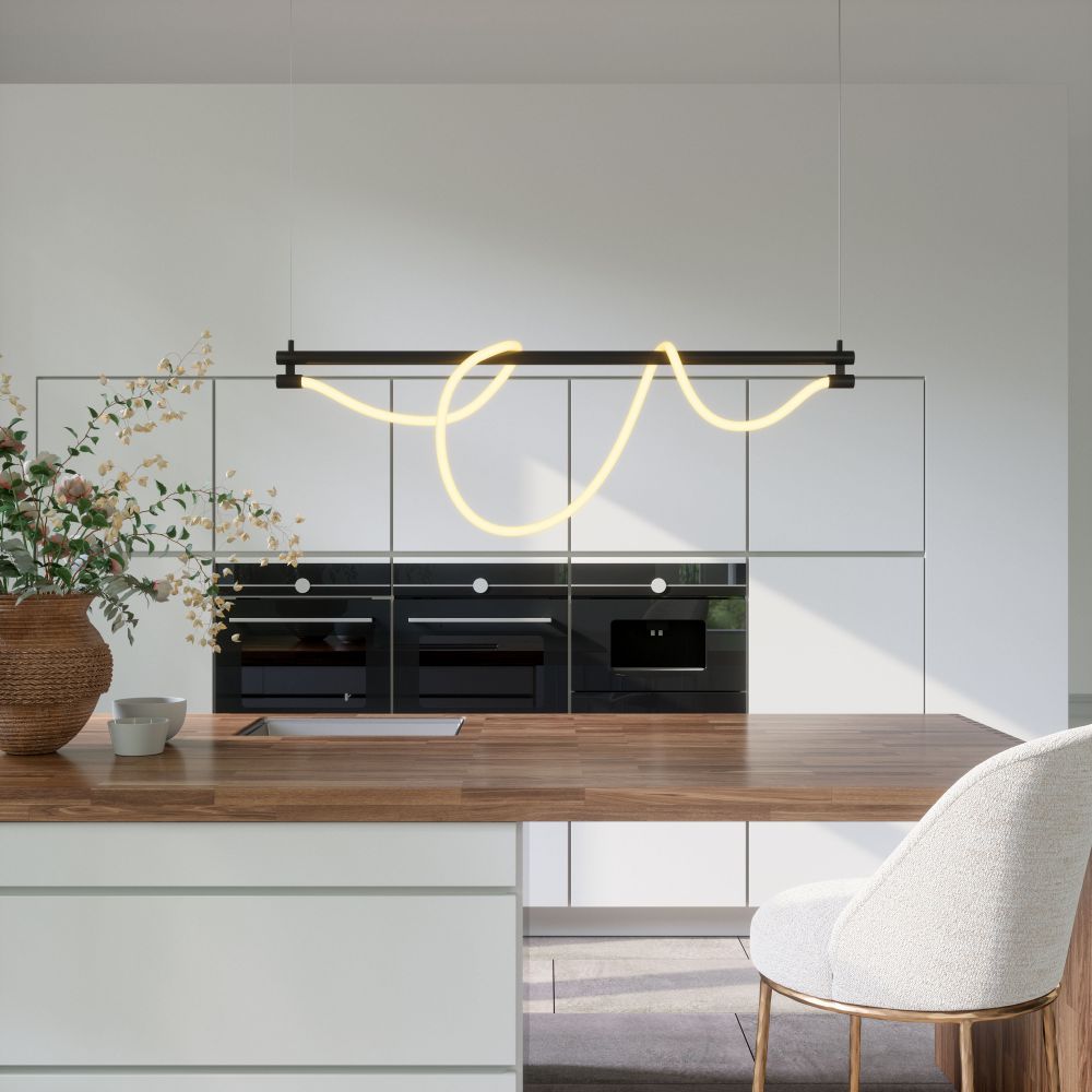 Zuo Modern Adder Steel Black Ceiling Lamp