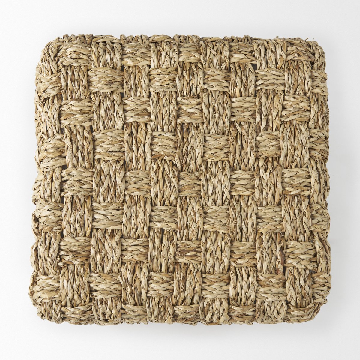 Mercana Adele Brown Seagrass Woven Pouf