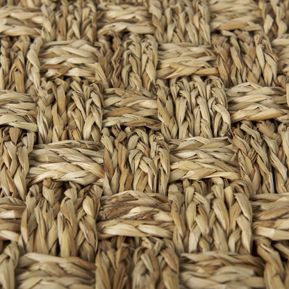 Mercana Adele Brown Seagrass Woven Pouf