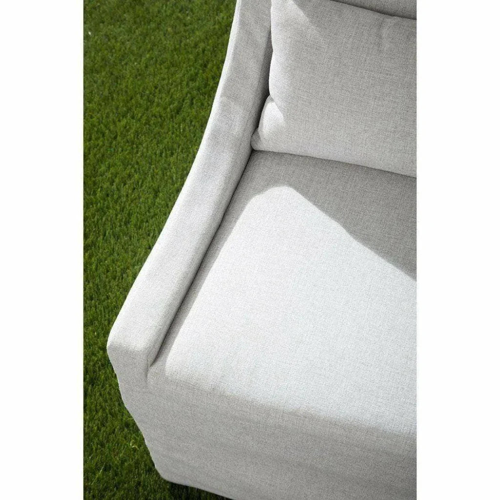 Adele Outdoor Slipcover Dining Chair Blanca Teak Wood-Outdoor Dining Chairs-Essentials For Living-LOOMLAN