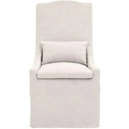 Adele Outdoor Slipcover Dining Chair Blanca Teak Wood-Outdoor Dining Chairs-Essentials For Living-LOOMLAN