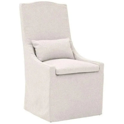 Adele Outdoor Slipcover Dining Chair Blanca Teak Wood-Outdoor Dining Chairs-Essentials For Living-LOOMLAN