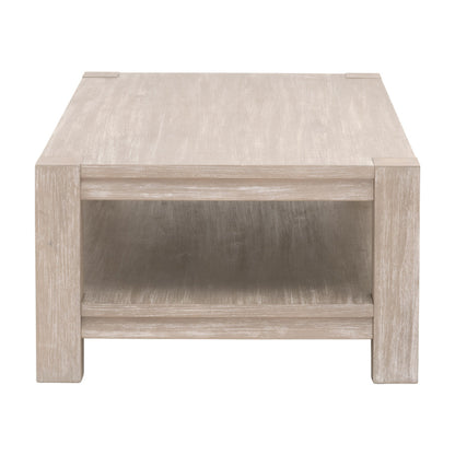 Adler Wood Brown Rectangular Coffee Table