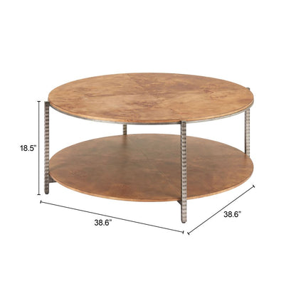 Zuo Modern Adna Wood Top Brown Coffee Table