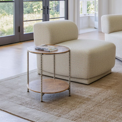 Zuo Modern Adna Wood Top Brown Side Table