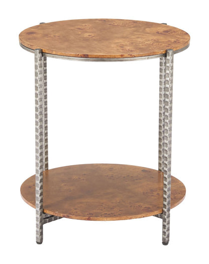 Zuo Modern Adna Wood Top Brown Side Table