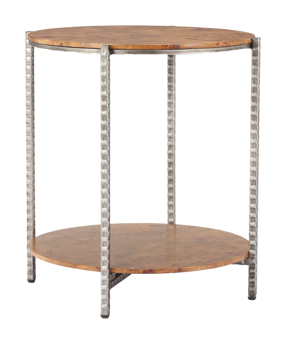 Zuo Modern Adna Wood Top Brown Side Table
