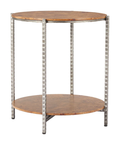 Zuo Modern Adna Wood Top Brown Side Table