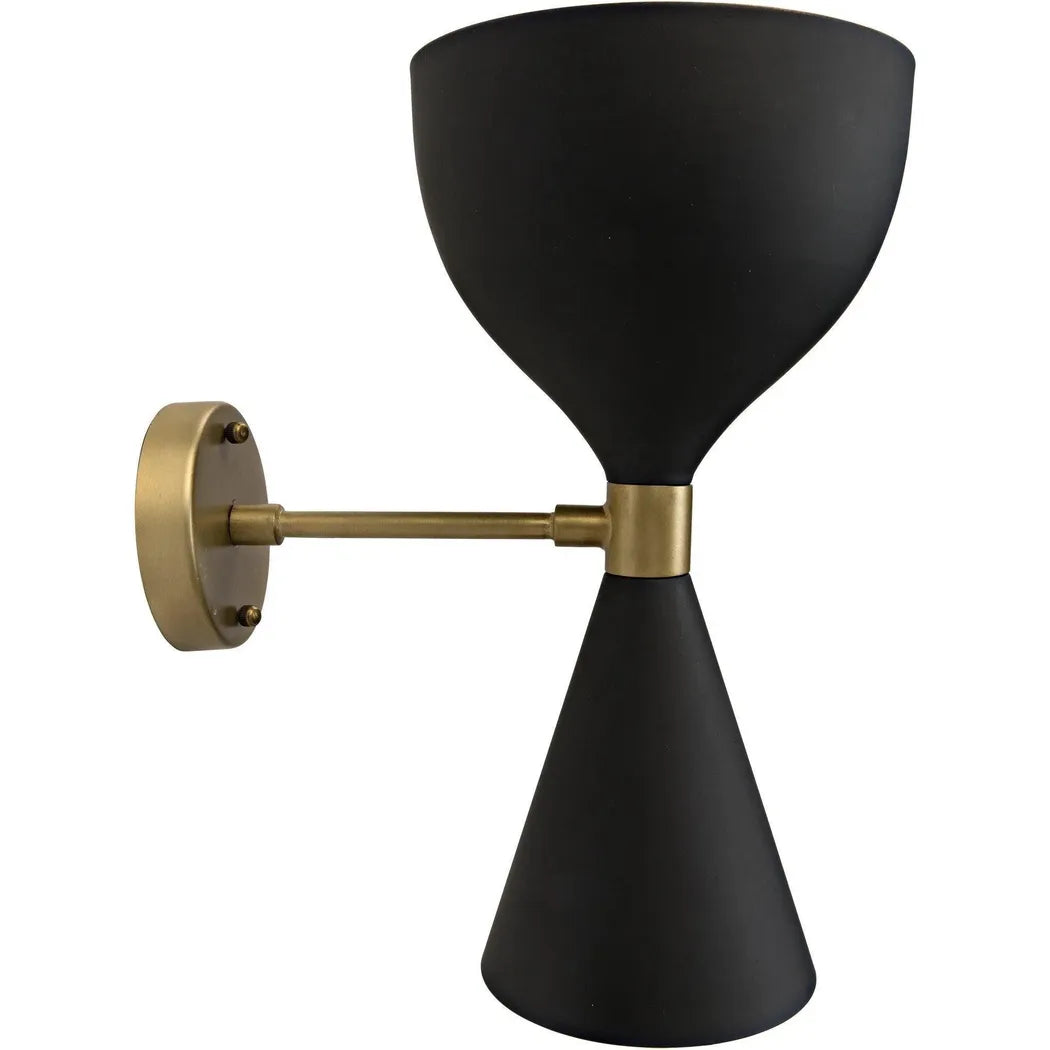 Aegeon Black Steel Sconce