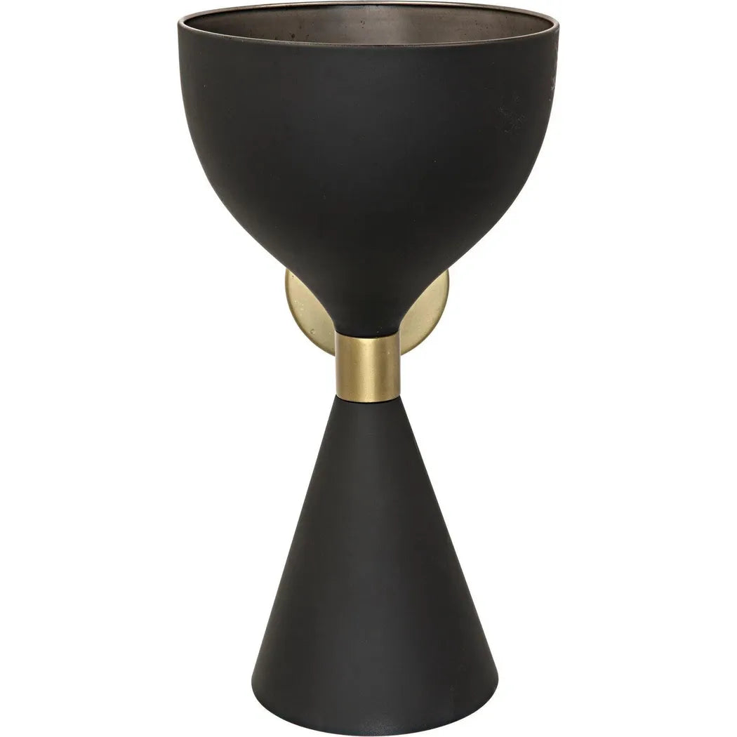 Aegeon Black Steel Sconce