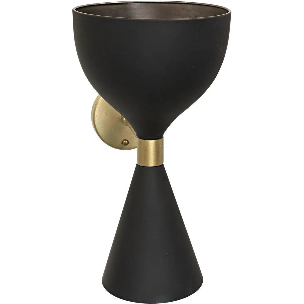 Aegeon Black Steel Sconce