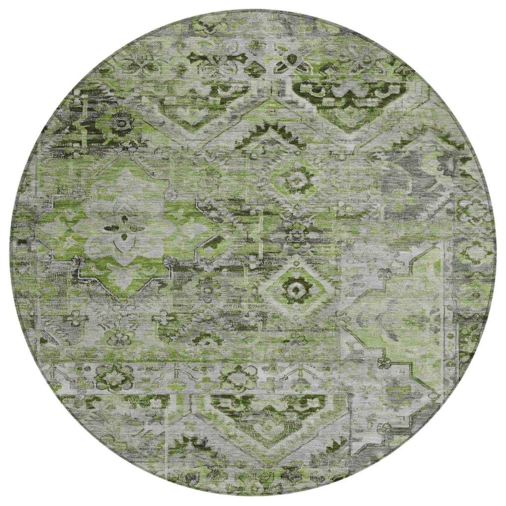 LOOMLAN Rugs Aelain Aloe Washable Indoor-Outdoor Rug