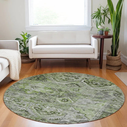 LOOMLAN Rugs Aelain Aloe Washable Indoor-Outdoor Rug