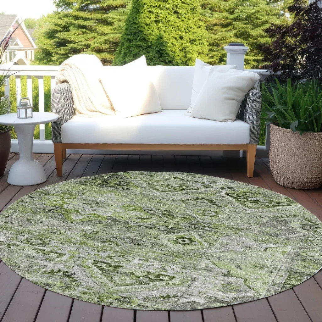 LOOMLAN Rugs Aelain Aloe Washable Indoor-Outdoor Rug