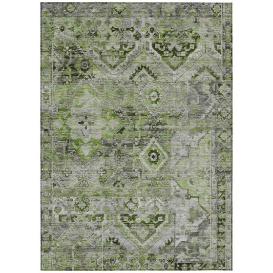LOOMLAN Rugs Aelain Aloe Washable Indoor-Outdoor Rug