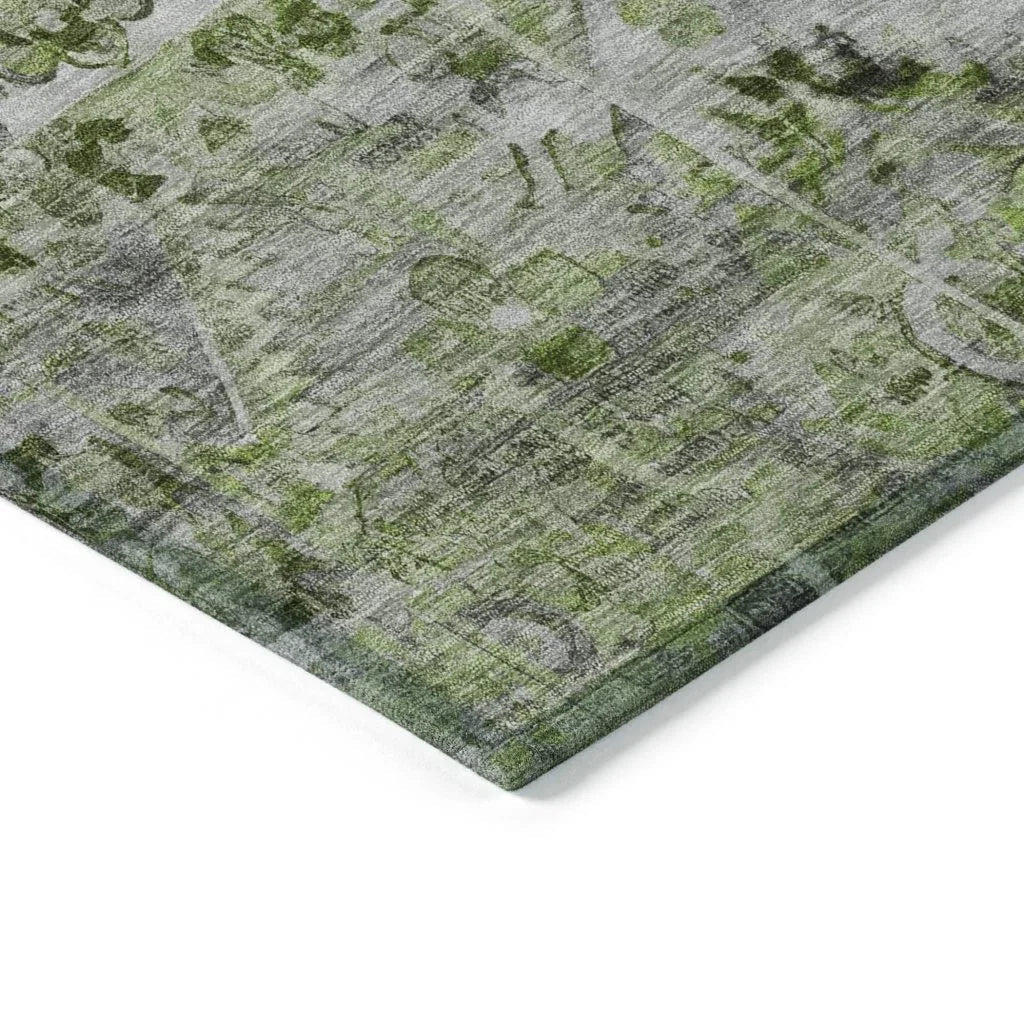 LOOMLAN Rugs Aelain Aloe Washable Indoor-Outdoor Rug